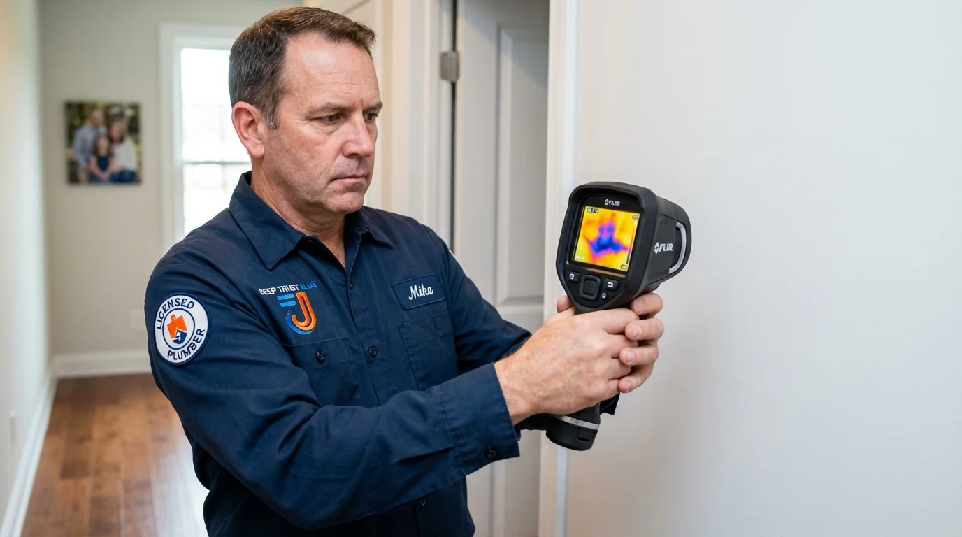 Thermal imaging leak detection by Johns Plumbing LLC in Huntington Woods